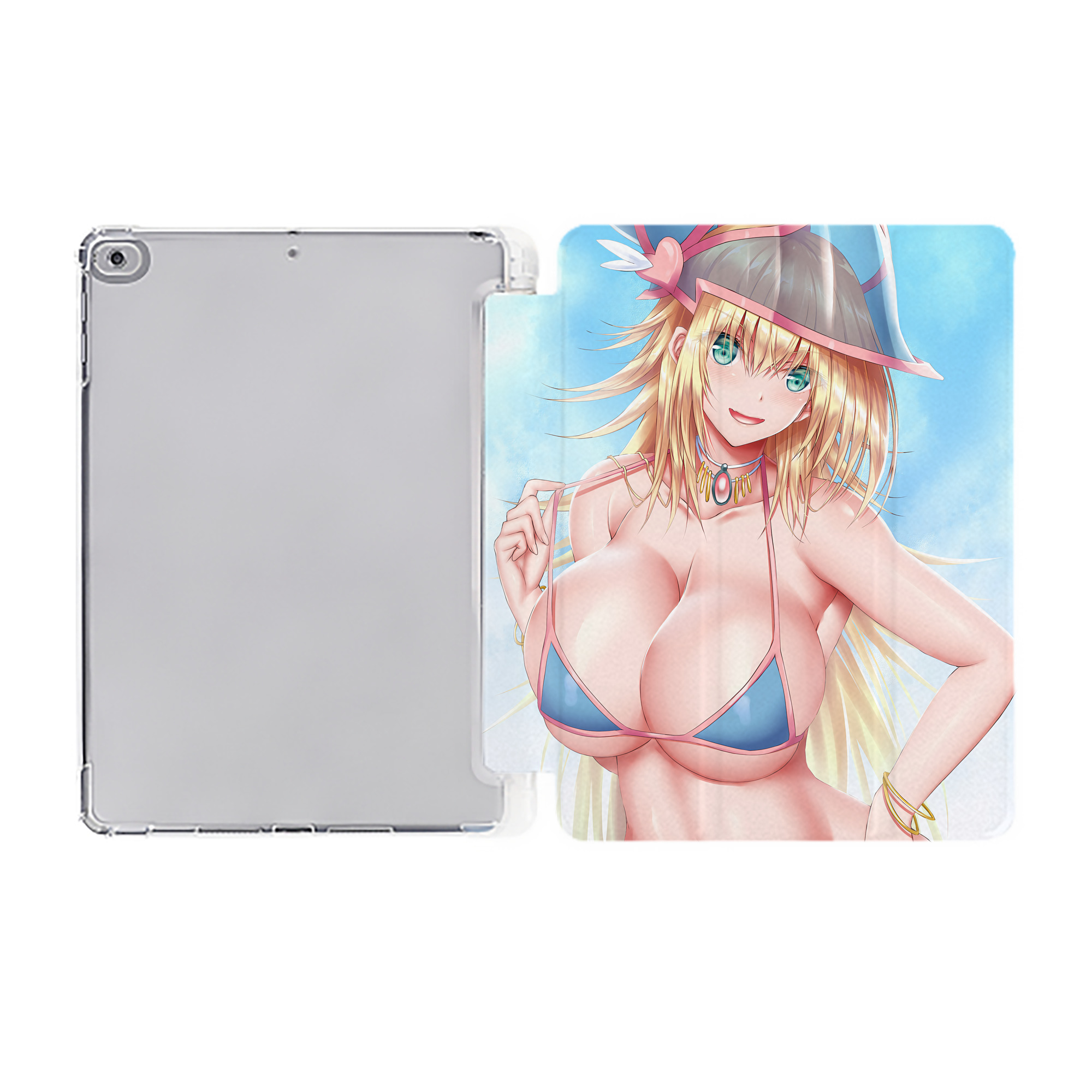 （画像用） 遊☆戯☆王 Yu-Gi-Oh! IPad ケース ペン収納付き 三つ折りスタンド PUレザー×シリコン 対応機種9.5/10.5/10.9インチ